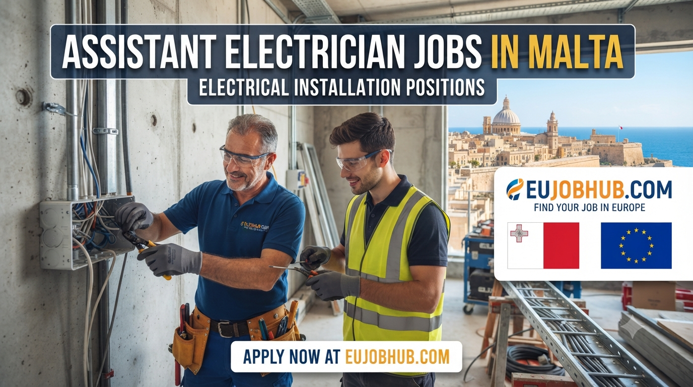 Assistant Electrician Jobs in Malta. Electrical installation positions