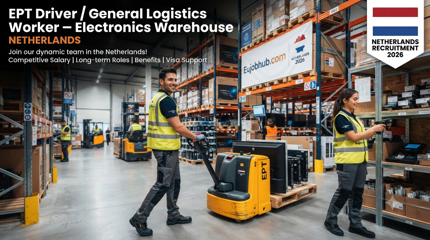 EPT Driver General Logistics Worker – Electronics Warehouse Netherlands Recruitment 2026