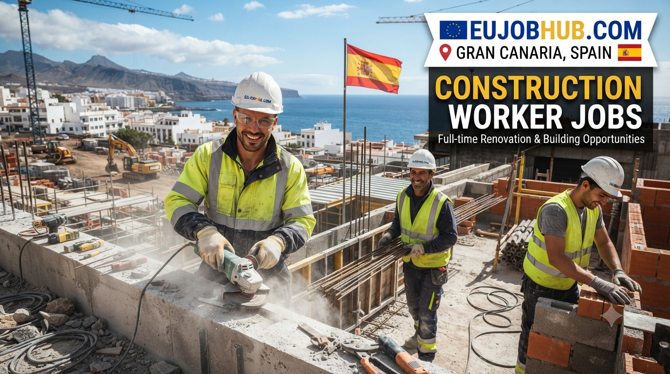 Construction Worker Jobs in Gran Canaria, Spain. Full-time renovation and building project opportunities