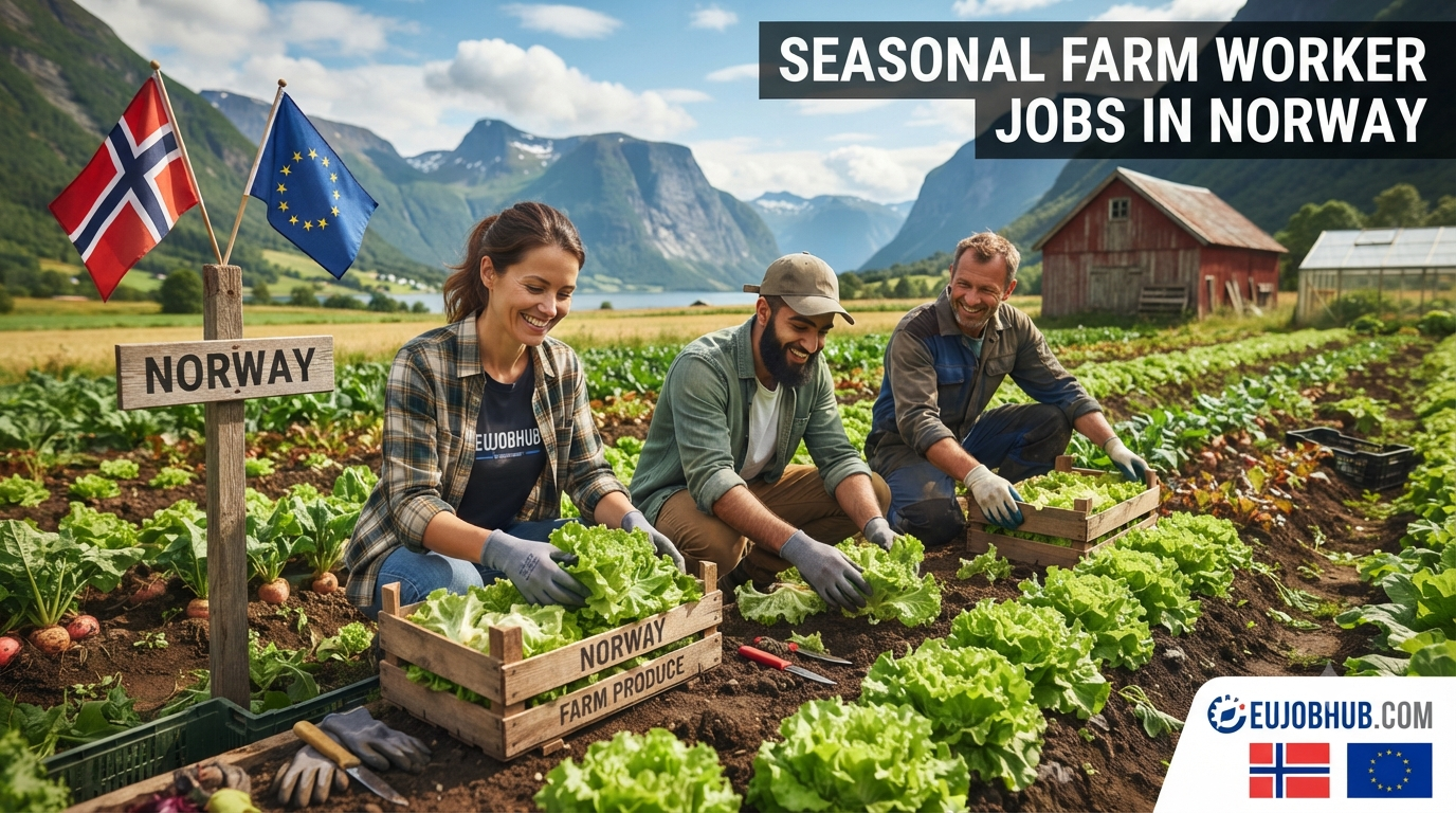 Seasonal Farm Worker Jobs in Norway. Tractor driver positions on vegetable farms