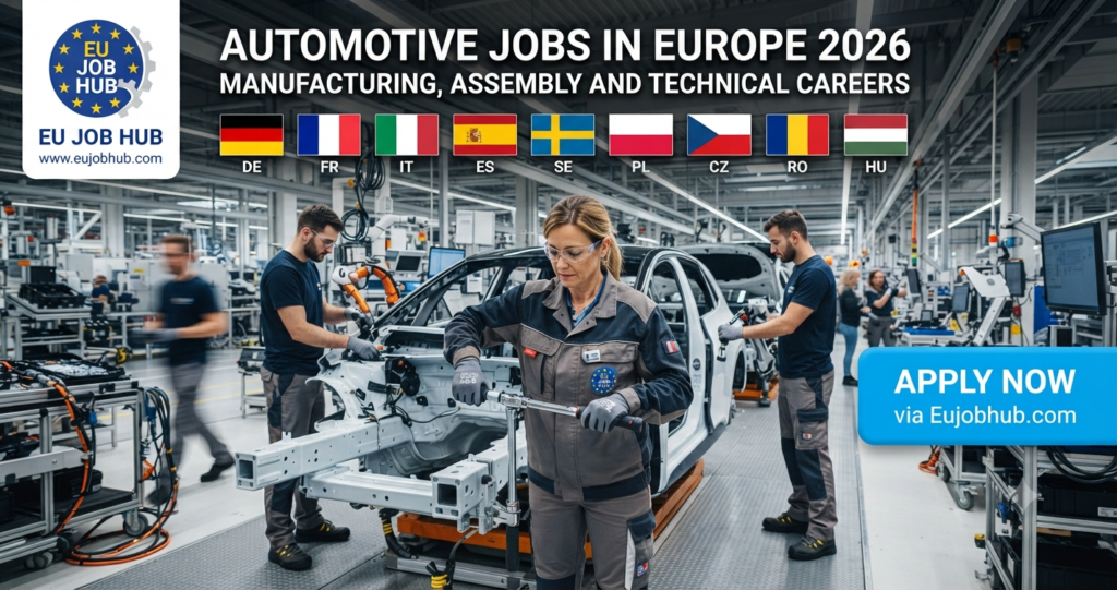 Automotive Jobs in Europe 2026: Manufacturing, Assembly and Technical Careers