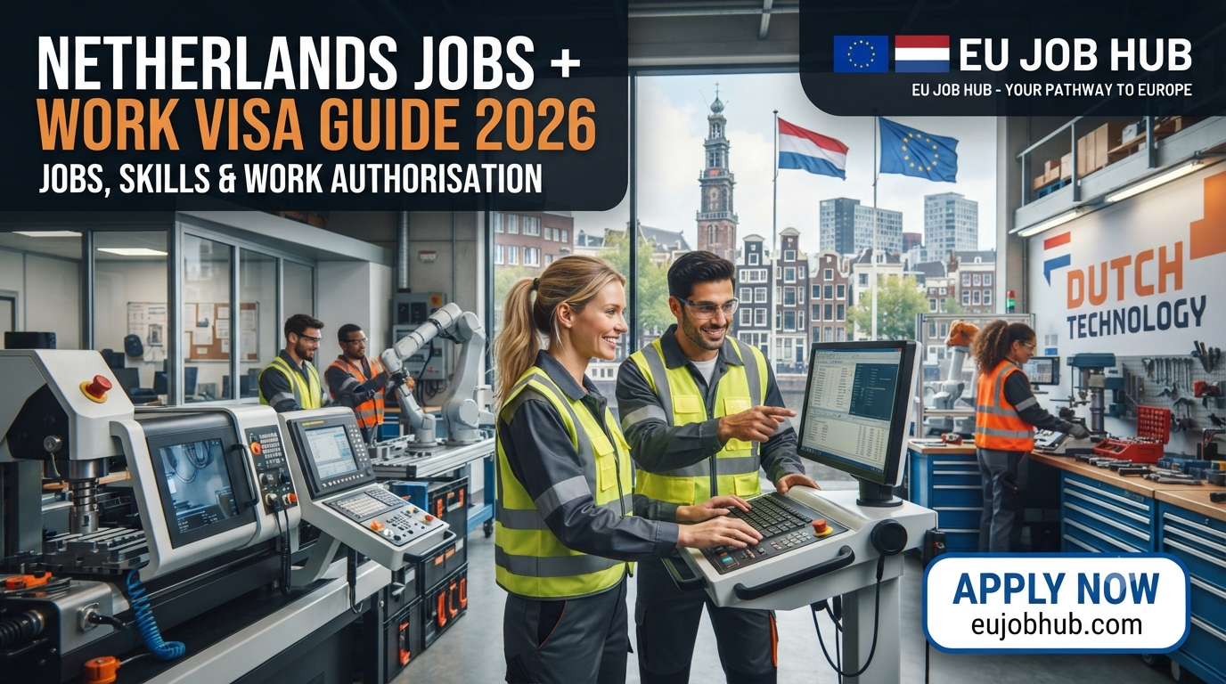 Netherlands Jobs + Work Visa Guide 2026: Jobs, Skills and Work Authorisation
