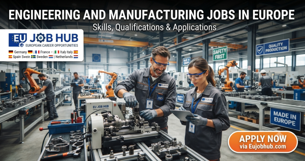 Engineering and Manufacturing Jobs in Europe 2026: Skills, Qualifications and Applications